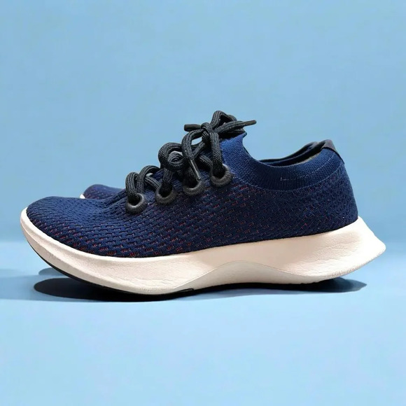 Allbirds Womens Tree Dasher 1 Blue Puukeko White Running Shoe Comfort Sneaker 6 - Picture 3 of 9